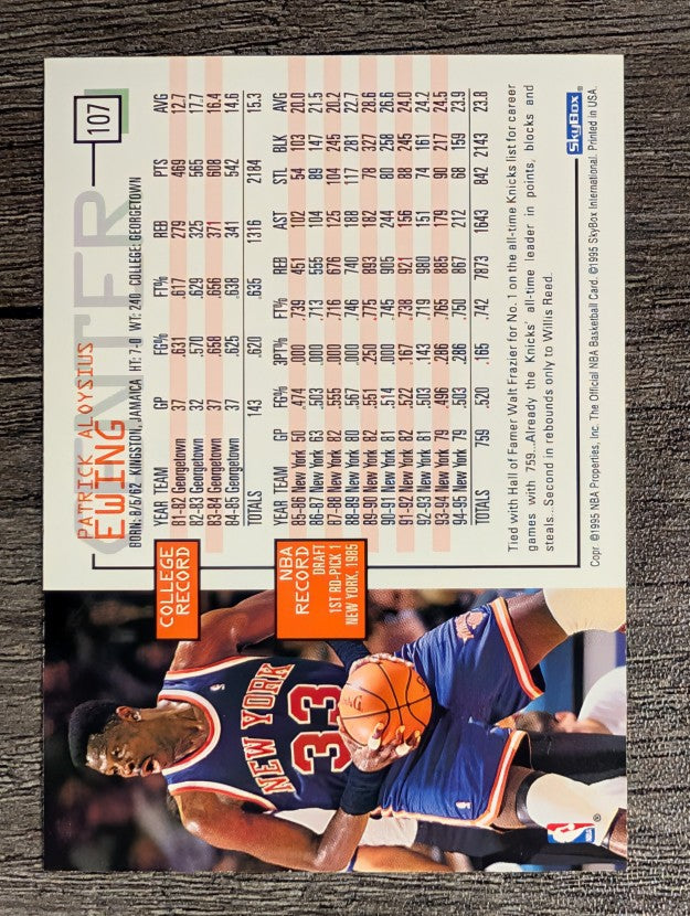 1995-96 Hoops #107 Patrick Ewing