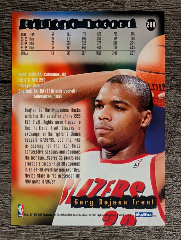 1995-96 Hoops #280 Gary Trent RC