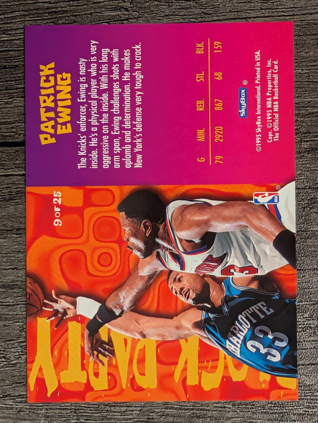 1995-96 Hoops Block Party #9 Patrick Ewing