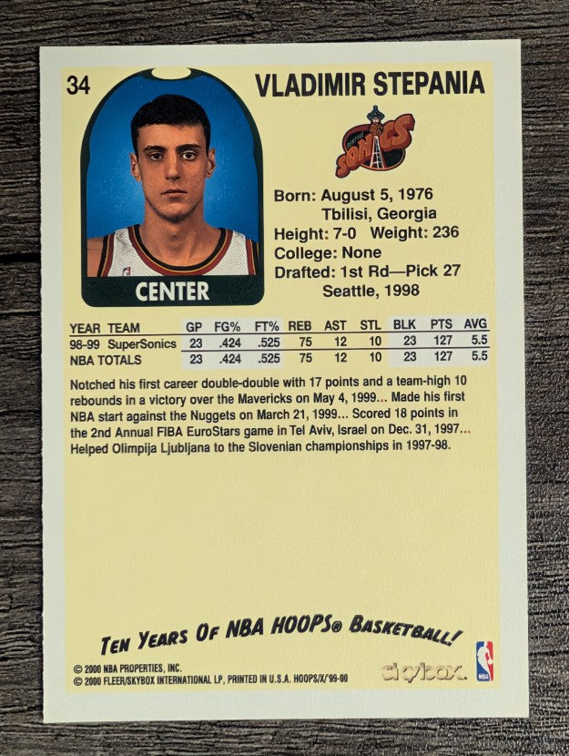 1999-00 Hoops Decade #34 Vladimir Stepania