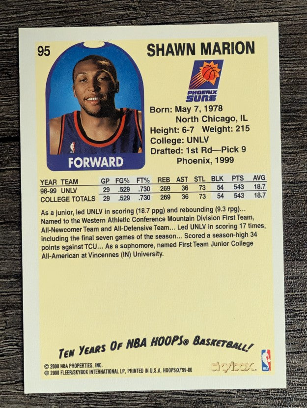 1999-00 Hoops Decade #95 Shawn Marion RC