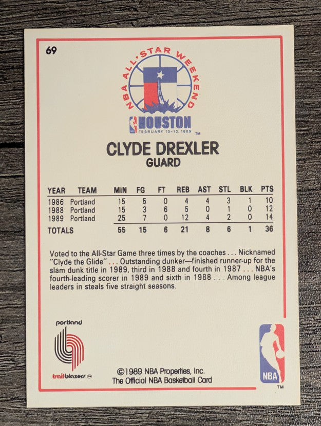 1989-90 Hoops #69 Clyde Drexler AS