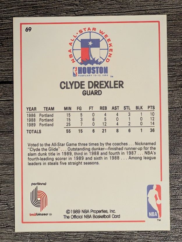 1989-90 Hoops #69 Clyde Drexler AS