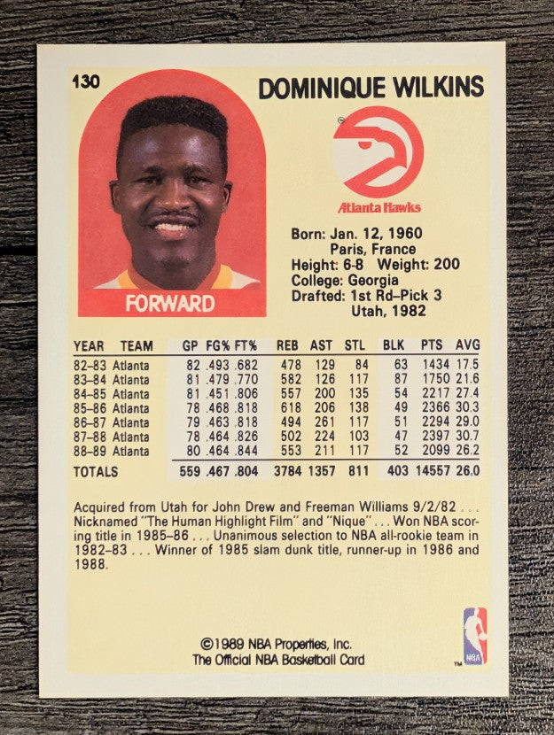 1989-90 Hoops #130 Dominique Wilkins