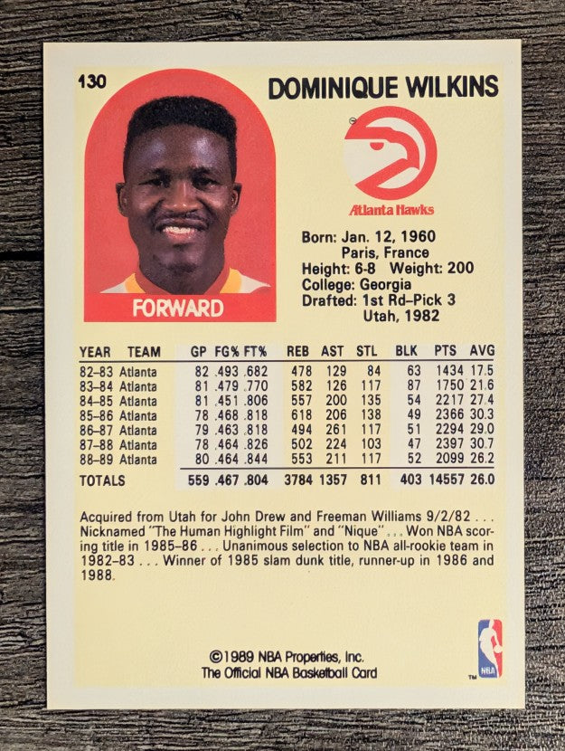 1989-90 Hoops #130 Dominique Wilkins