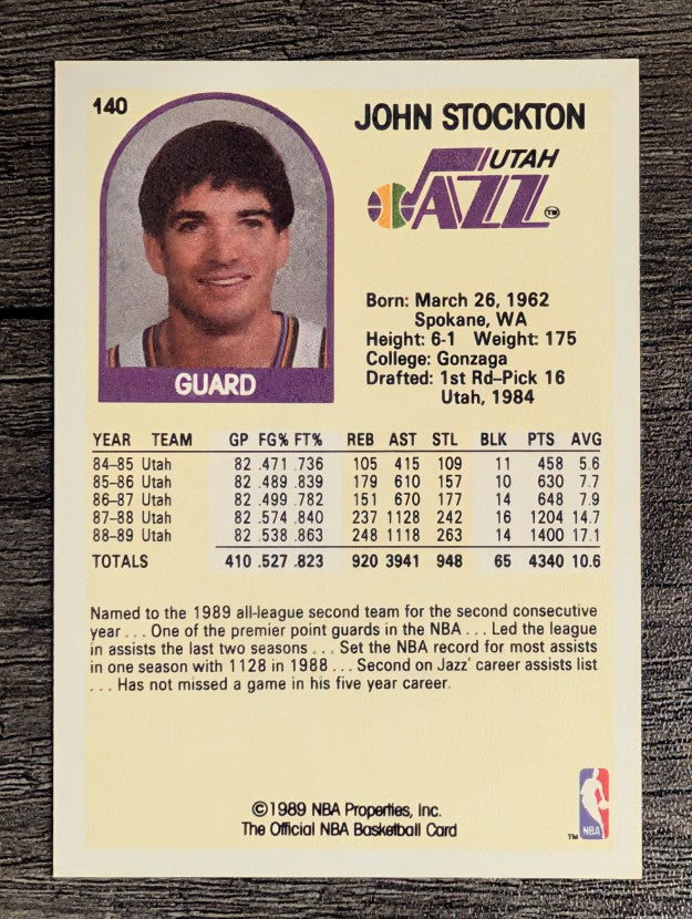 1989-90 Hoops #140 John Stockton