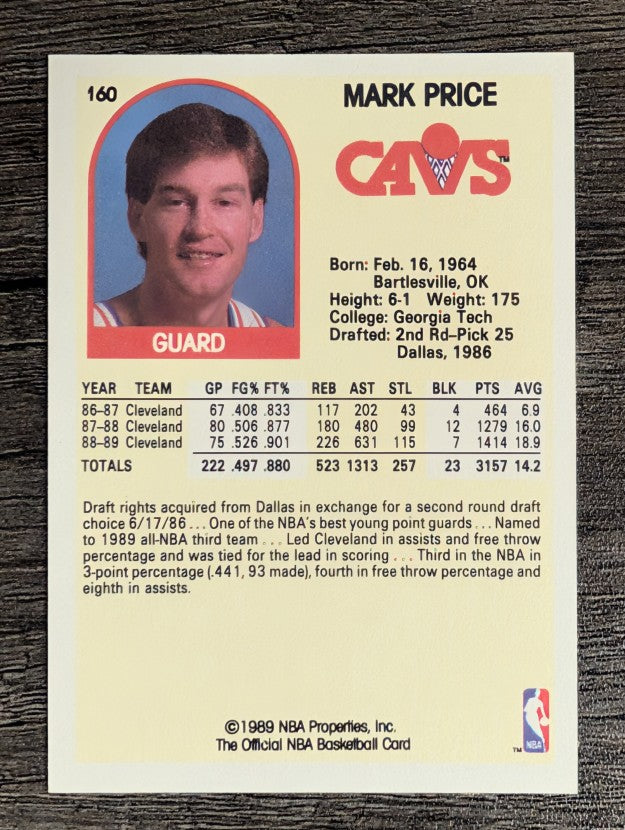 1989-90 Hoops #160 Mark Price