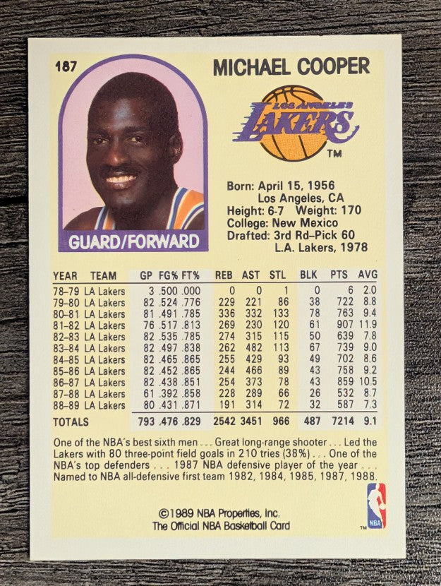 1989-90 Hoops #187 Michael Cooper
