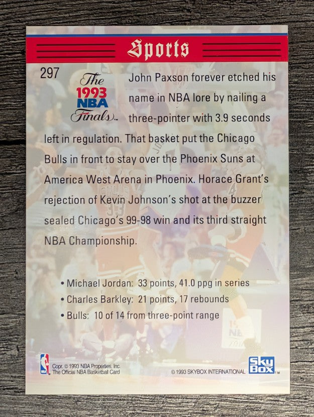 1993-94 Hoops #297 Horace Grant TRIB (NM)