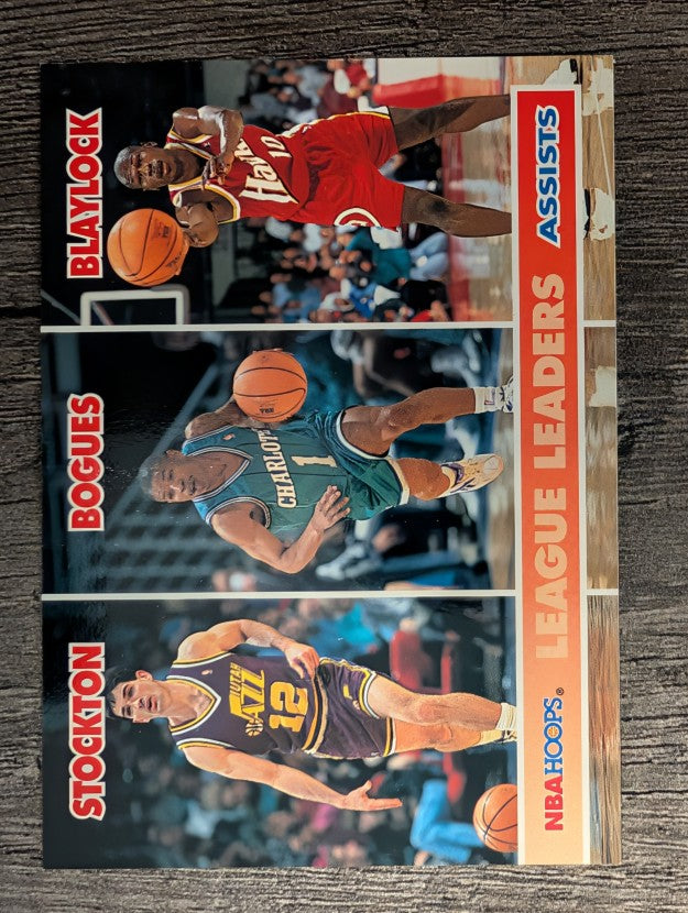 1994-95 Hoops #253 John Stockton LL/Muggsy Bogues/Mookie Blaylock