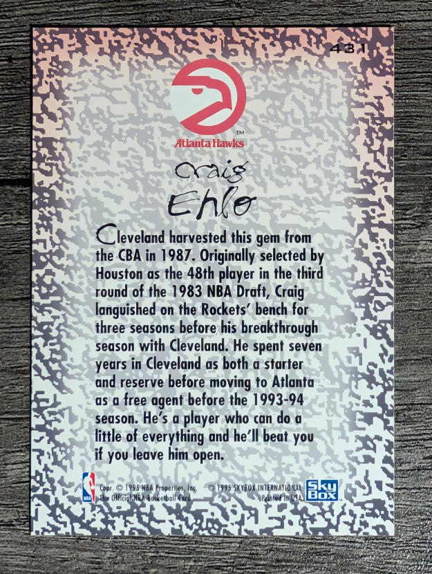 1994-95 Hoops #431 Craig Ehlo GM