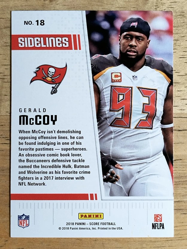 2018 Score Sidelines #18 Gerald McCoy