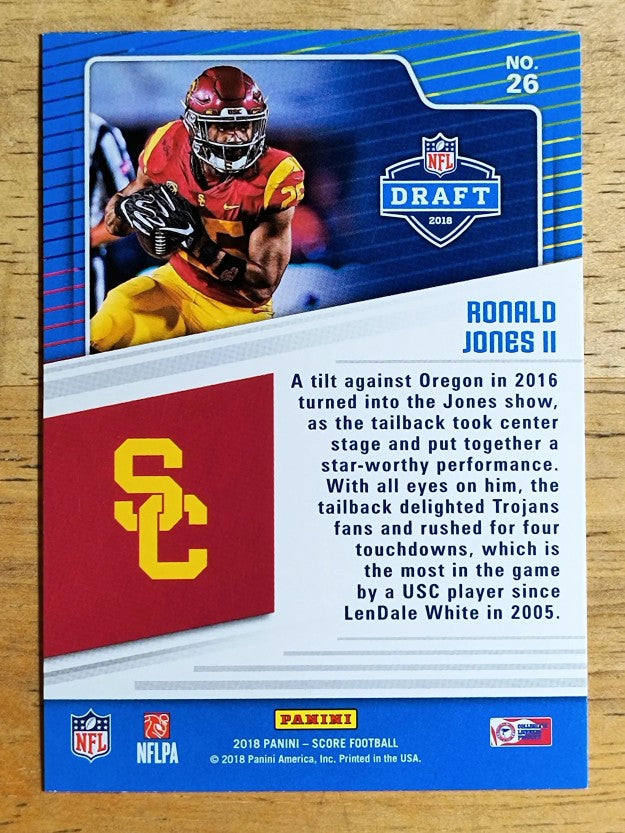 2018 Score NFL Draft #26 Ronald Jones II