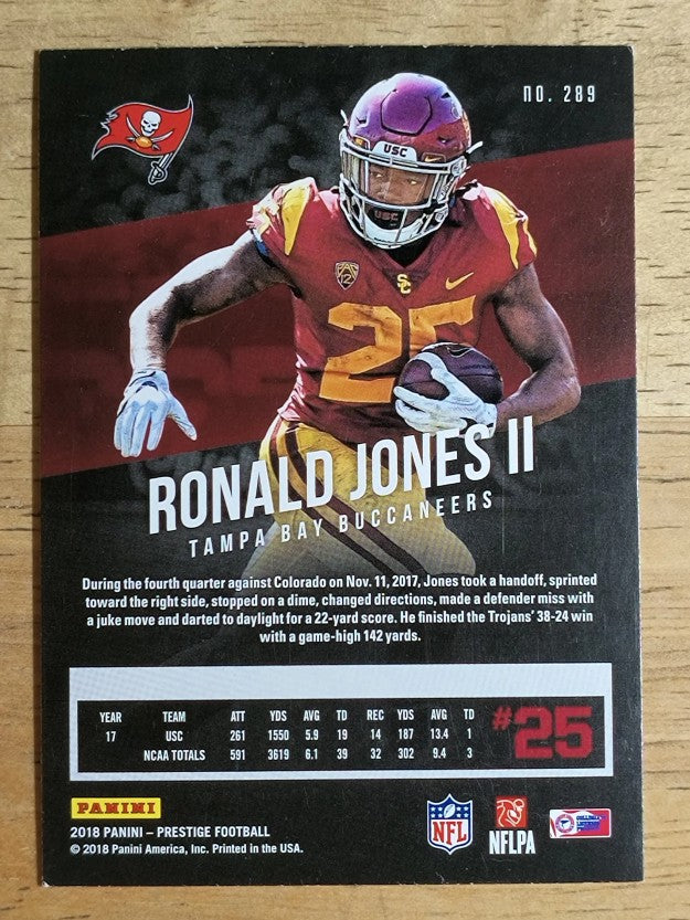 2018 Prestige NFL Passport Xtra Points Red #11 Ronald Jones II
