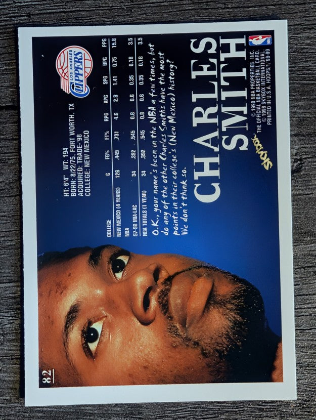 1998-99 Hoops #82 Charles Smith