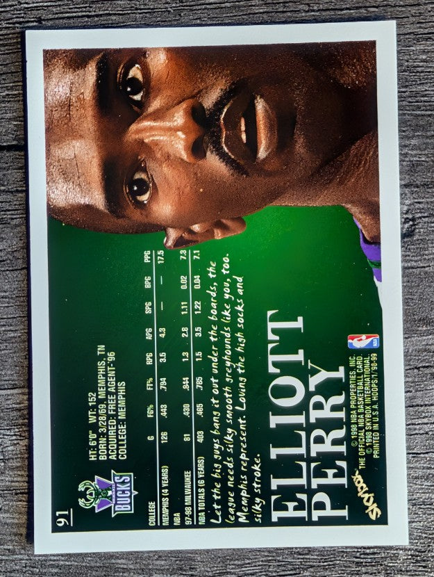 1998-99 Hoops #91 Elliot Perry
