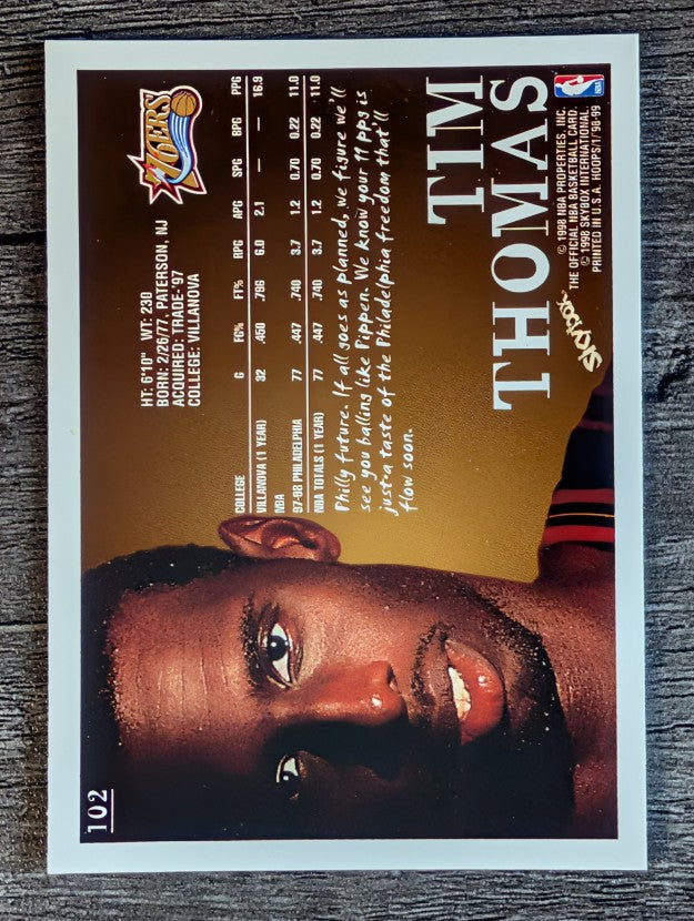1998-99 Hoops #102 Tim Thomas