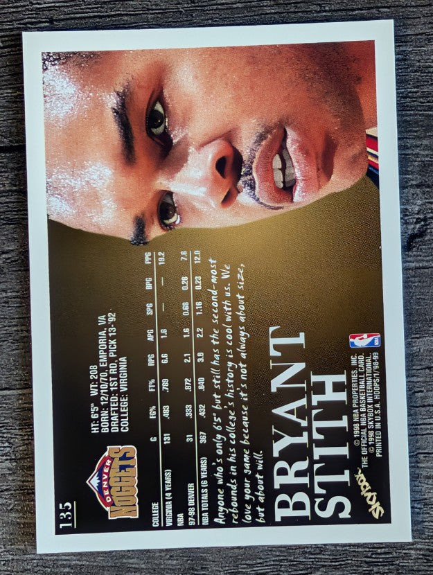 1998-99 Hoops #135 Bryant Stith