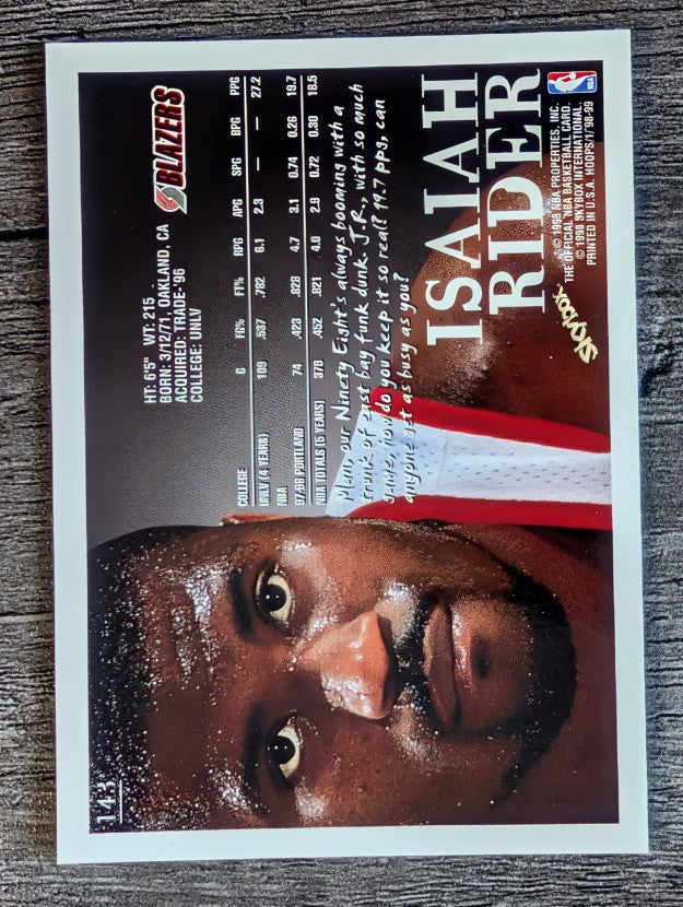 1998-99 Hoops #143 Isaiah Rider