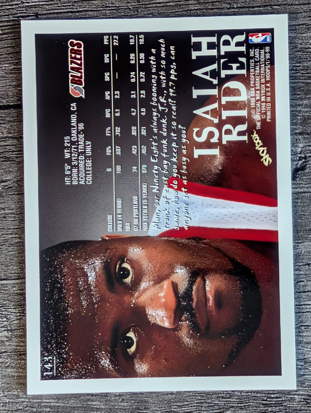 1998-99 Hoops #143 Isaiah Rider