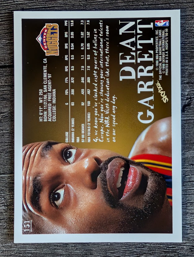 1998-99 Hoops #151 Dean Garrett