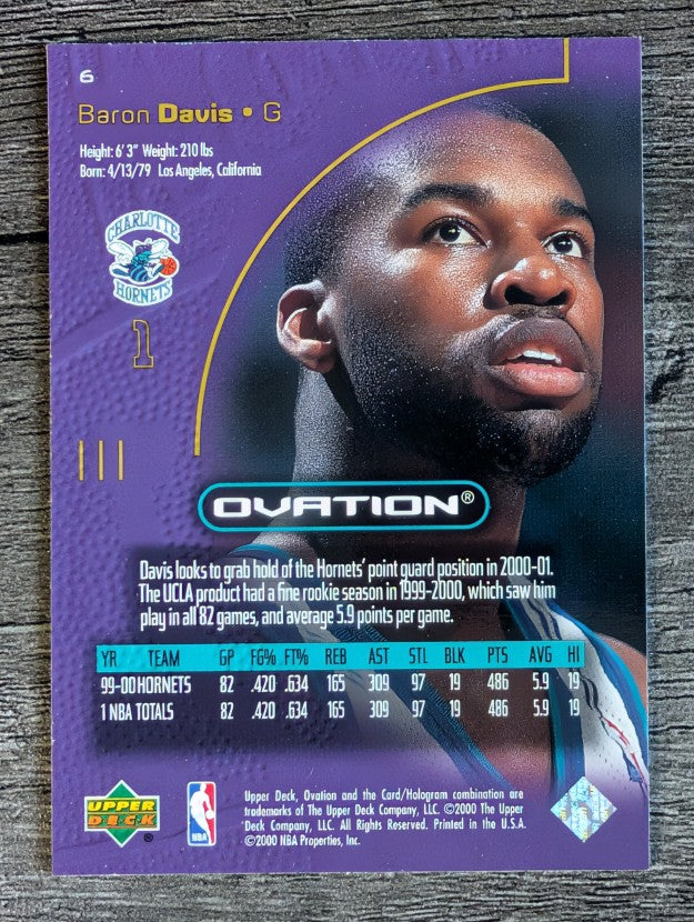 2000-01 Upper Deck Ovation #6 Baron Davis
