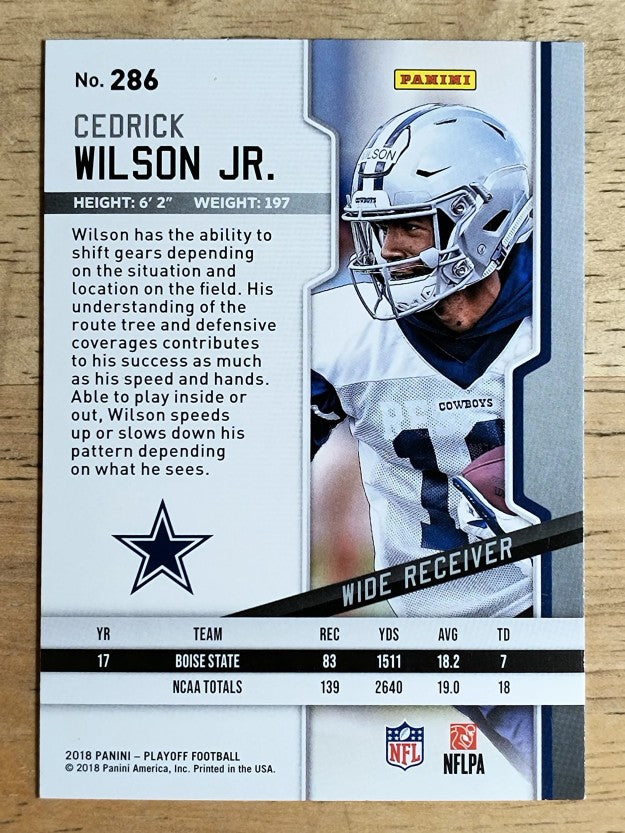 2018 Playoff Kickoff #286 Cedrick Wilson Jr.
