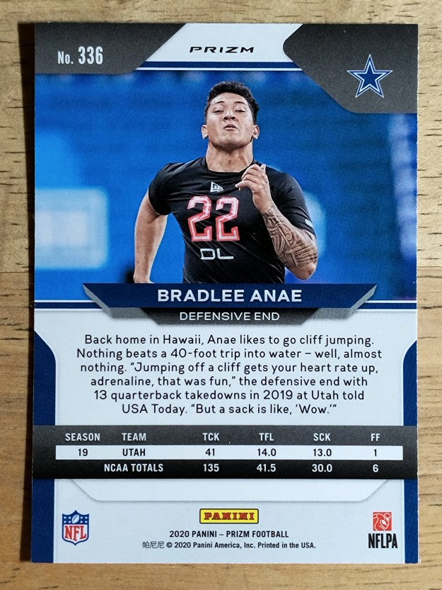 2020 Panini Prizm Prizms Red Ice #336 Bradlee Anae