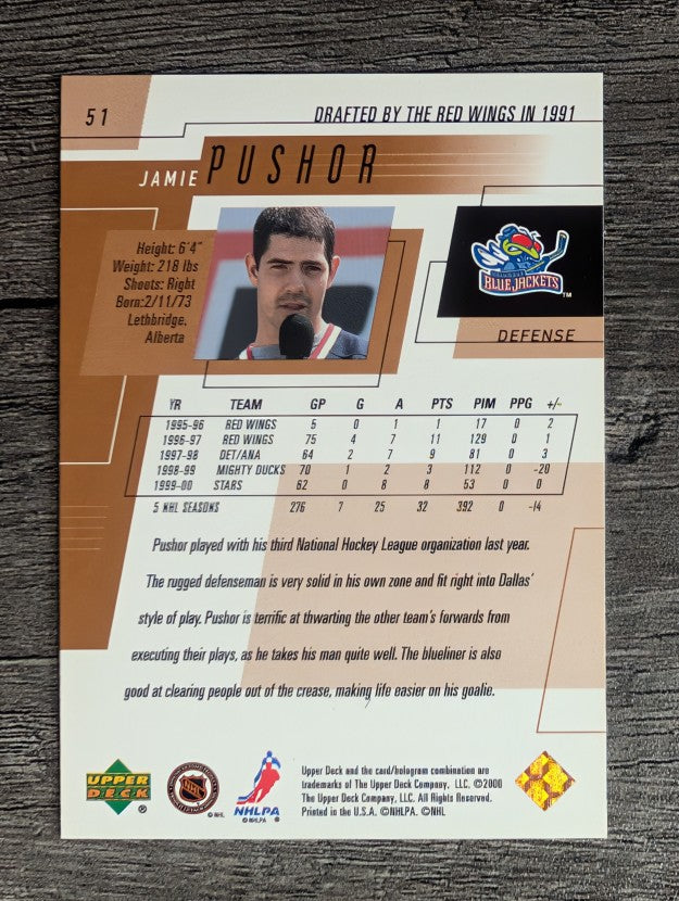 2000-01 Upper Deck #51 Jamie Pushor