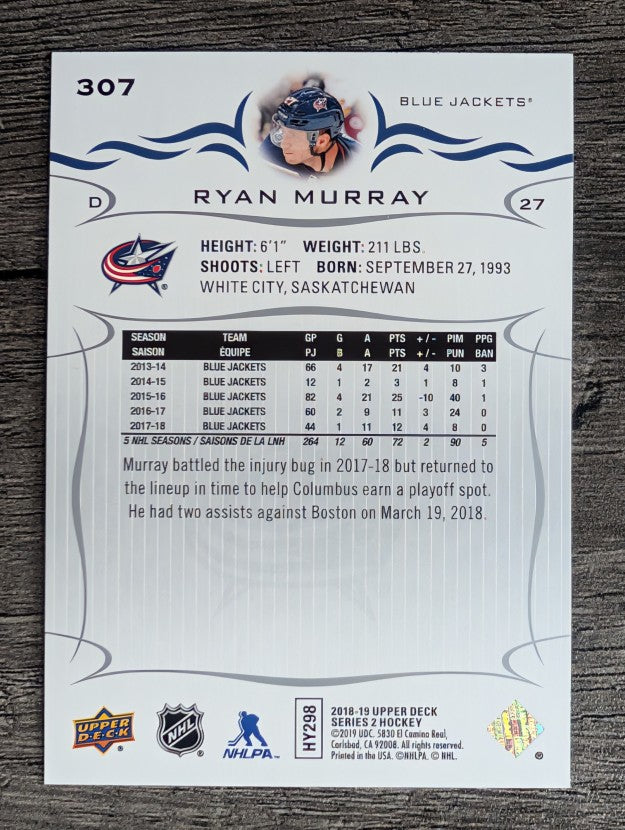 2018-19 Upper Deck #307 Ryan Murray