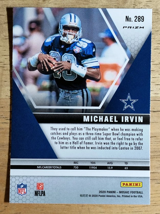 2020 Panini Mosaic Mosaic Reactive Orange #289 Michael Irvin HOF