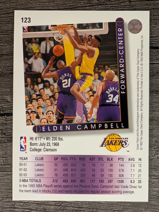 1993-94 Upper Deck #123 Elden Campbell