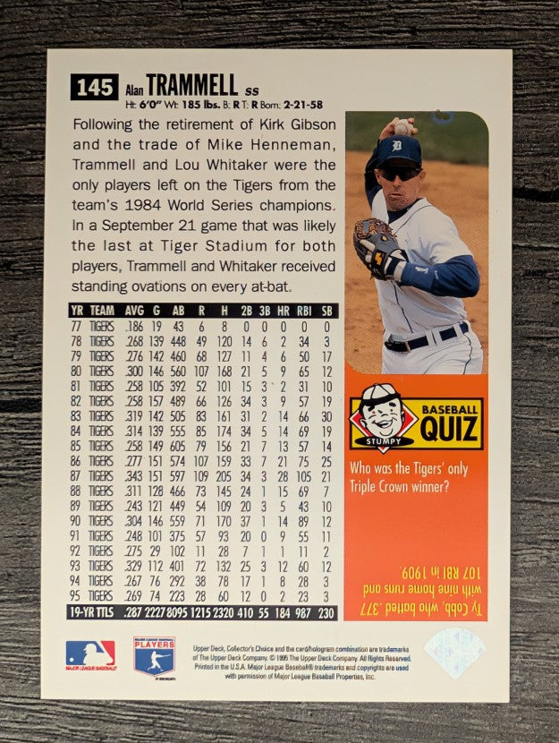 1996 Collector's Choice #145 Alan Trammell