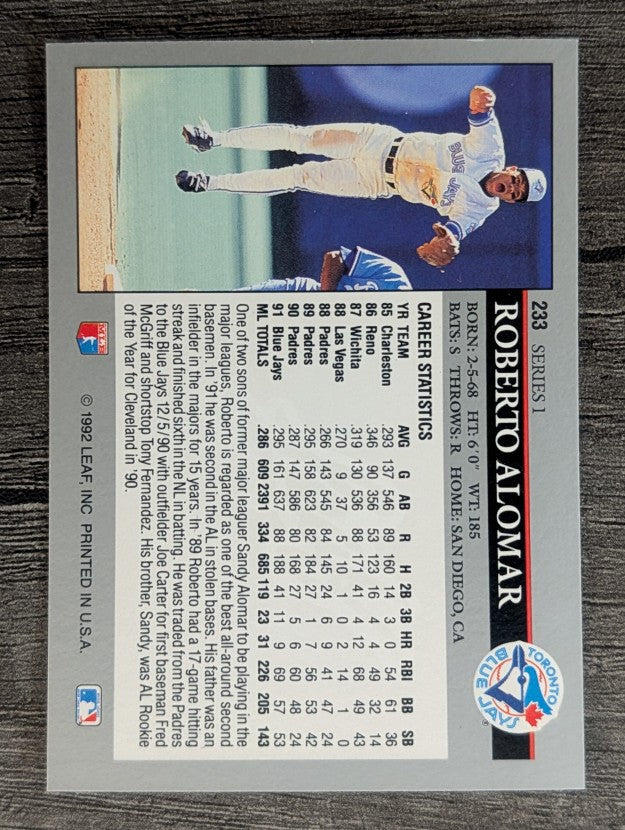 1992 Leaf #233 Roberto Alomar