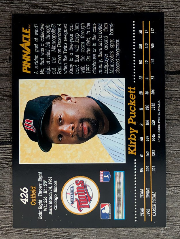 1993 Pinnacle #426 Kirby Puckett