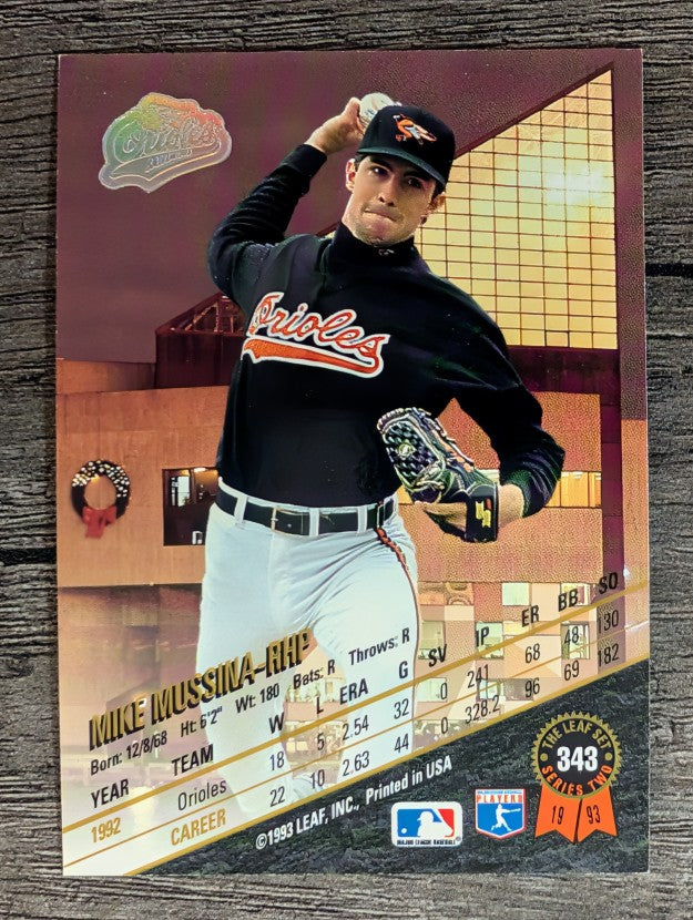 1993 Leaf #343 Mike Mussina