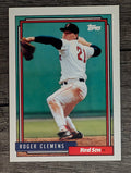 1992 Topps #150 Roger Clemens UER/League leading ERA in/1990 not italicized