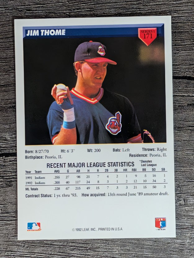 1993 Donruss #171 Jim Thome