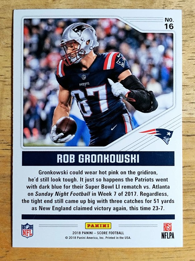 2018 Score Color Rush #16 Rob Gronkowski
