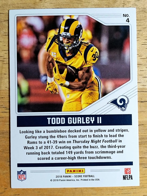 2018 Score Color Rush #4 Todd Gurley II