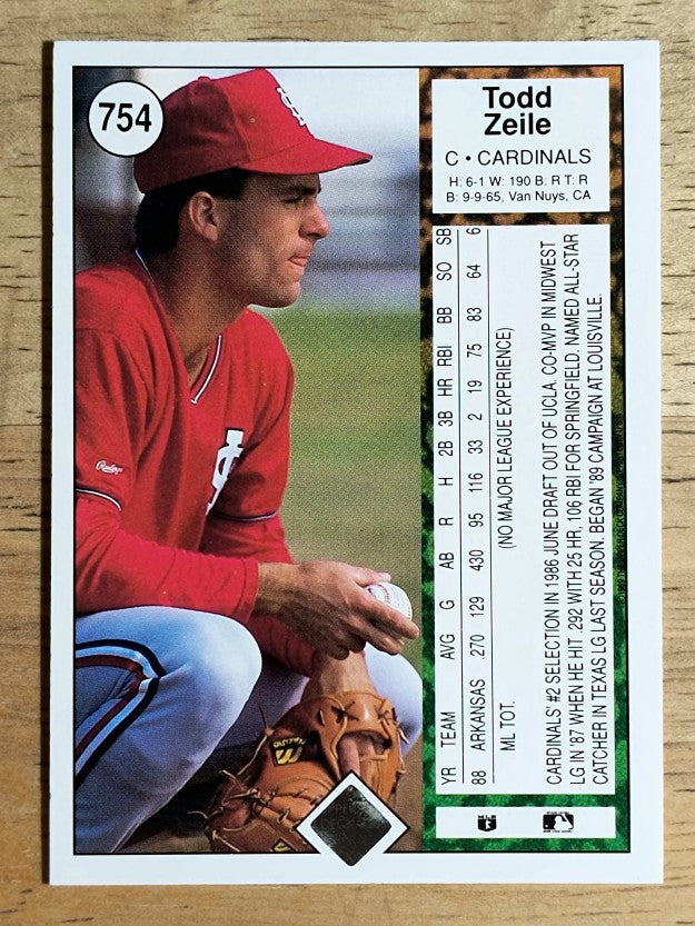 1989 Upper Deck #754 Todd Zeile RC