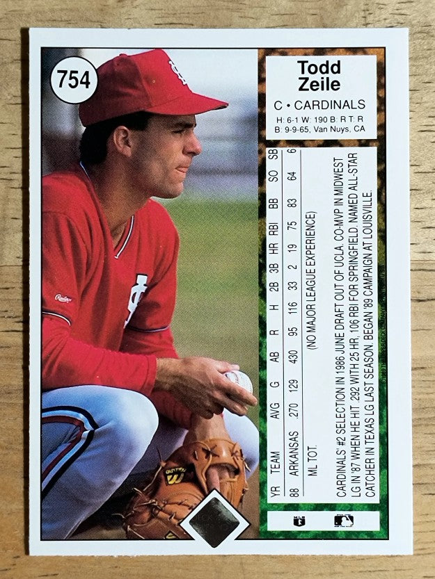 1989 Upper Deck #754 Todd Zeile RC