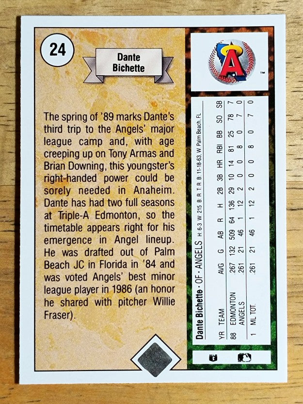 1989 Upper Deck #24 Dante Bichette RC