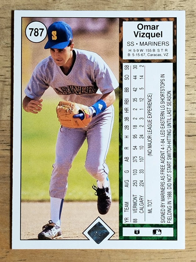 1989 Upper Deck #787 Omar Vizquel RC