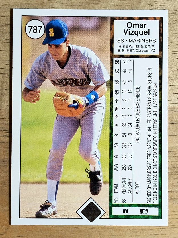 1989 Upper Deck #787 Omar Vizquel RC