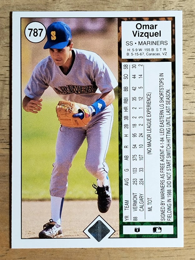 1989 Upper Deck #787 Omar Vizquel RC