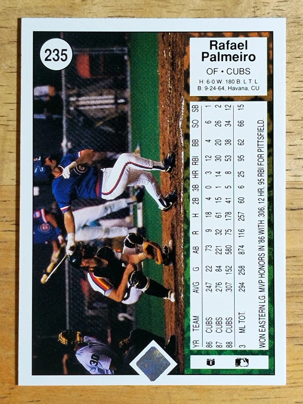 1989 Upper Deck #235 Rafael Palmeiro