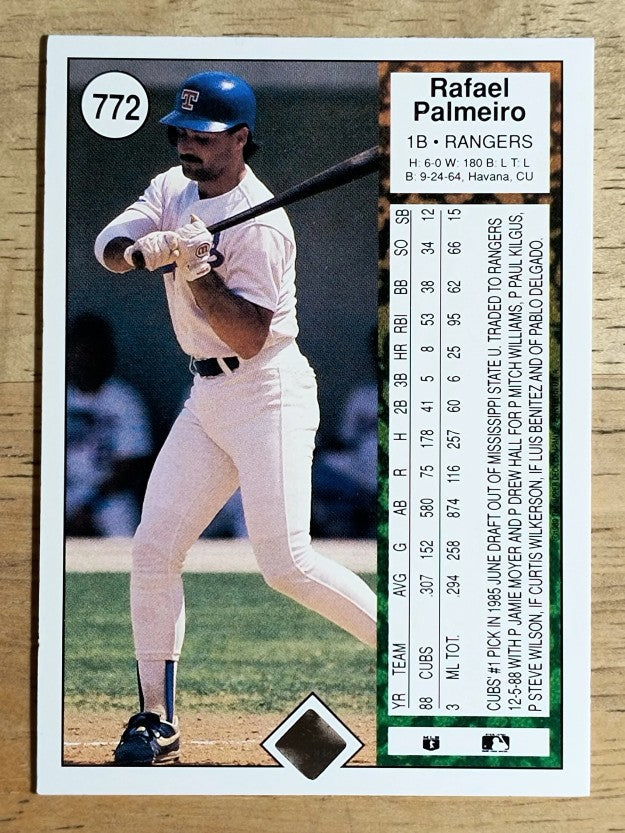1989 Upper Deck #772 Rafael Palmeiro