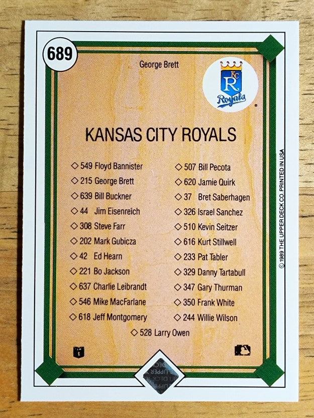 1989 Upper Deck #689 George Brett TC