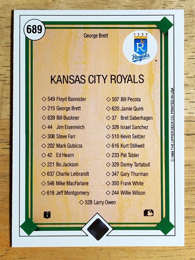 1989 Upper Deck #689 George Brett TC